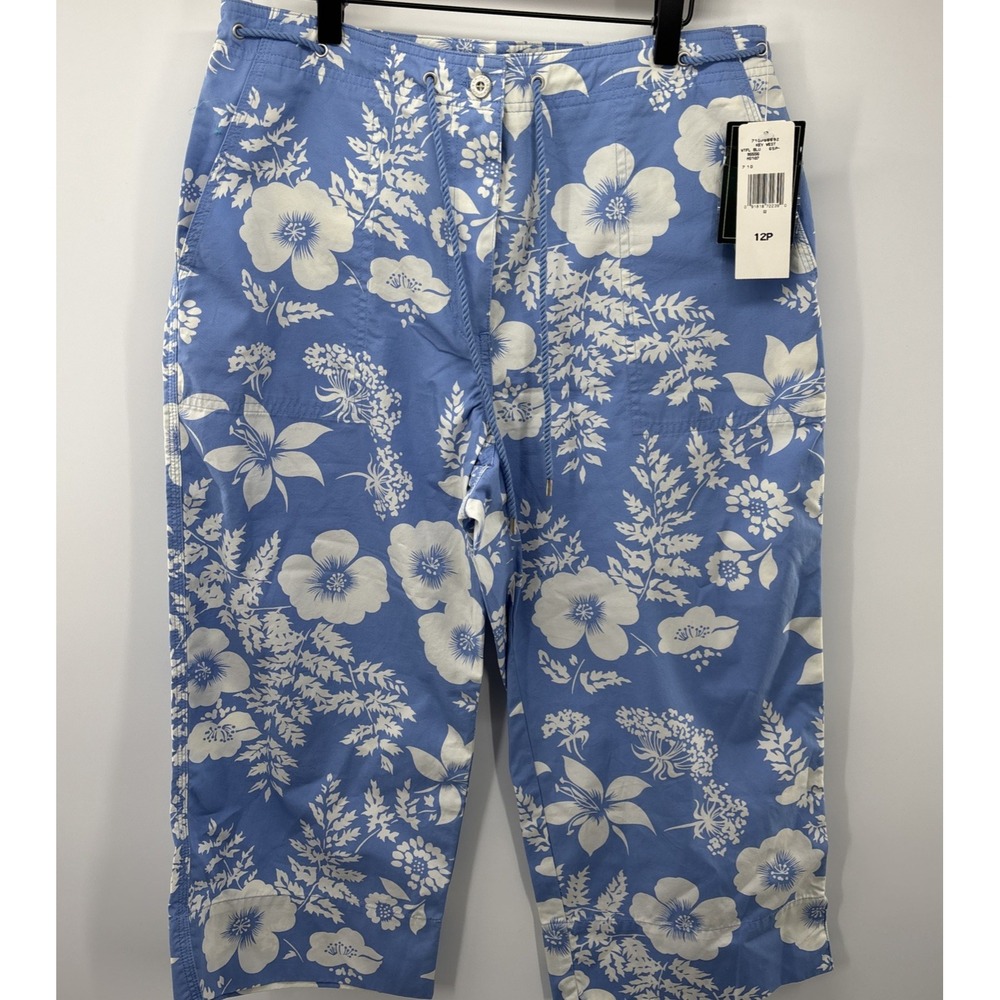 Ralph Lauren Wide Leg‎ Crop Chino Pants w/ Drawstring. Women's 12 Petite NWT